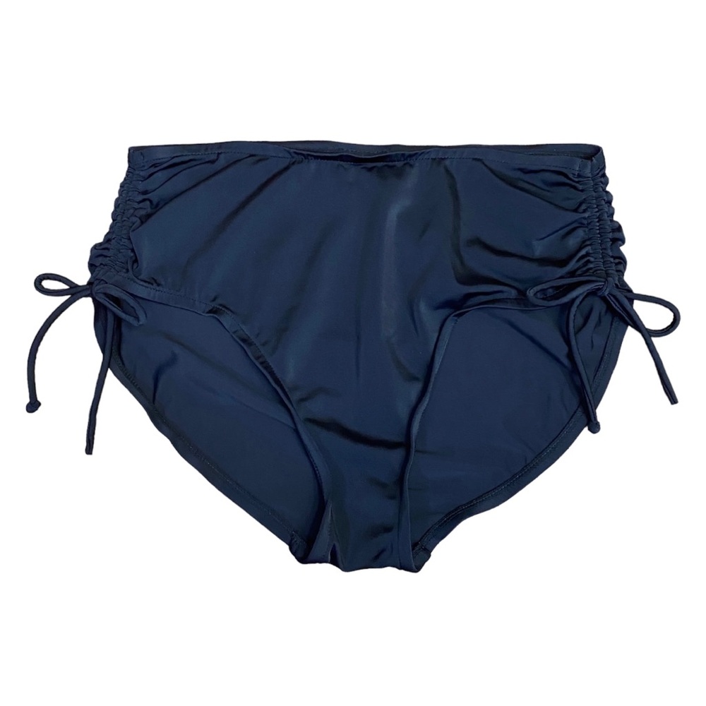 2 FOR $15 Black High Waist Ruched Side Ties Bikini Bottom
